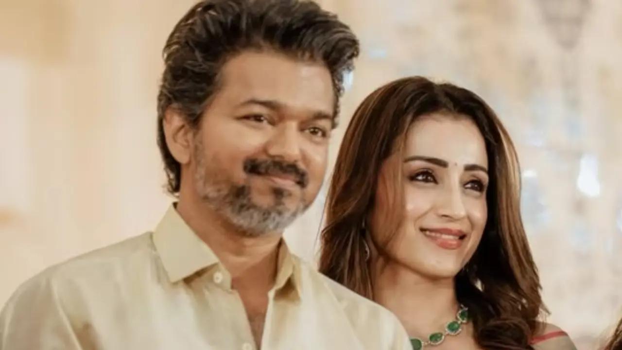 Vijay and Trisha. Pic via X
